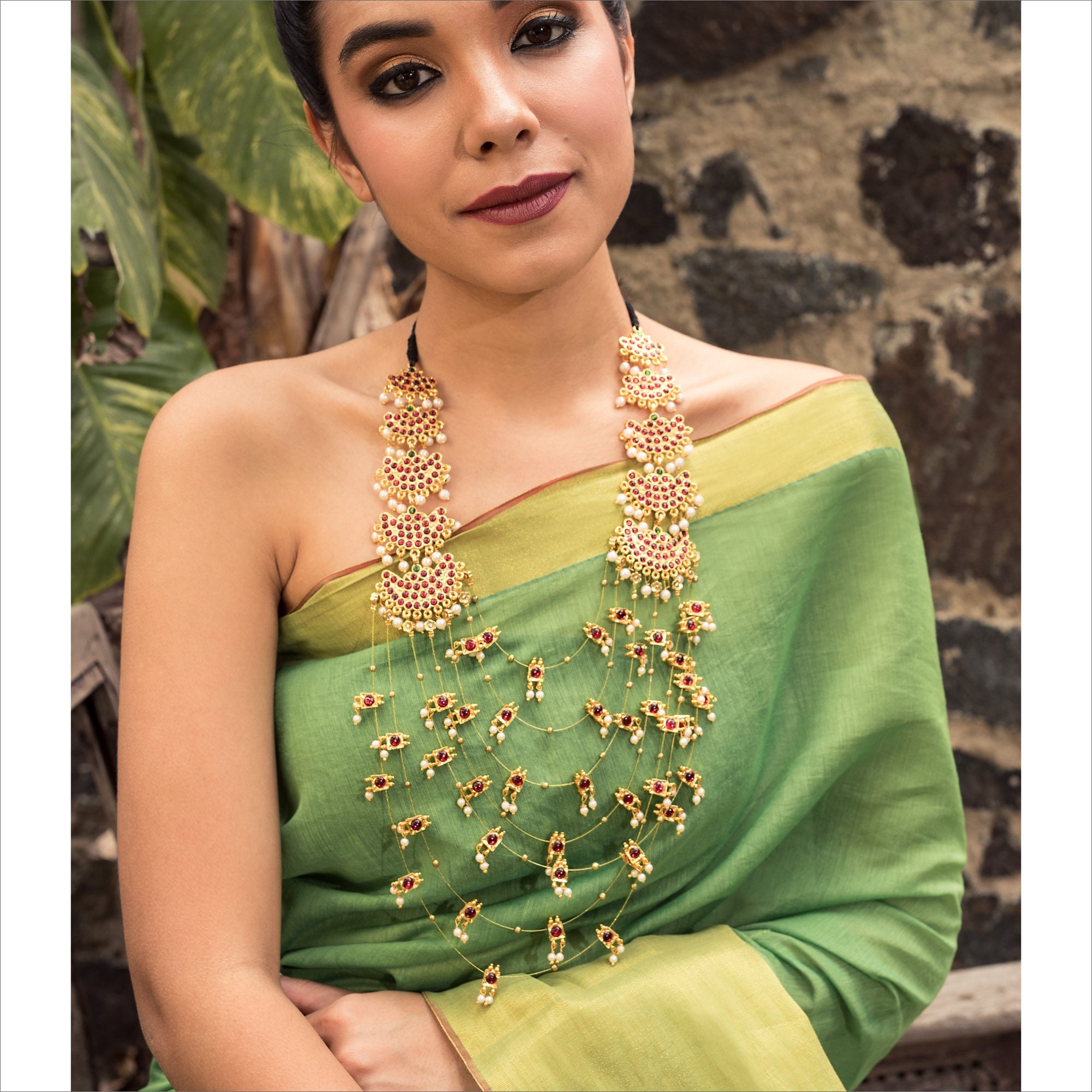 Designer Statement Necklace Layered 