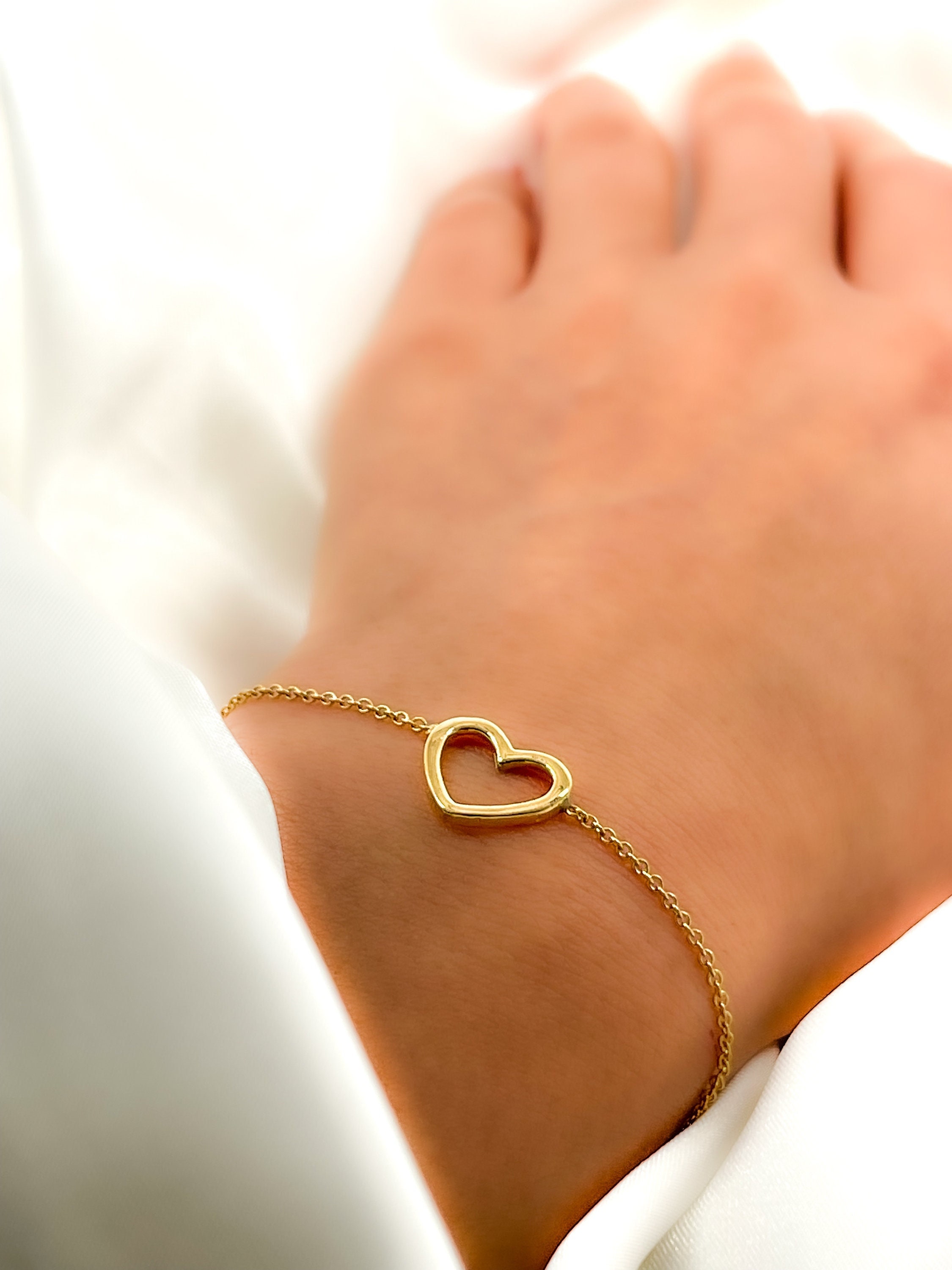 Tiny Hearts Sterling Silver Bracelet – Handmade Joy