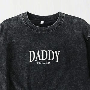 Camiseta DADDY con bordado personalizado y colores cómodos: camiseta unisex personalizada