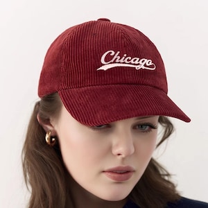 Red corduroy cap - Etsy 日本
