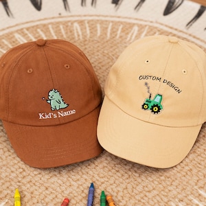 Custom Embroidered Hat for Kids Personalized Single Initial Youth Baseball Cap children&#39;s sun protection hats Name Hats 25080101
