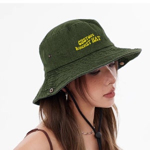 Embroidered Bucket hat Custom hat Hiking hat Custom Personalization Sun hat Camping hat Summer hat Travel sun hat 24042201