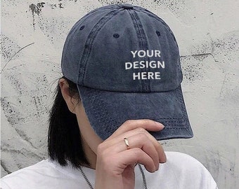 Custom Hat Embroidered cap Vintage Custom hat Embroidered Hat Initial cap Personalized Ball cap Mens Hat gift for her Dad Hat Gift for him