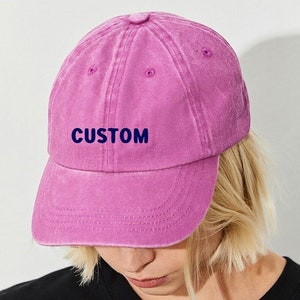 Geborduurde hoed Gepersonaliseerde jaren 90 Dad Cap Borduurlogo honkbal hoed Bachelorette hoeden Custom caps Sorority hoed Unisex Baseball Cap afbeelding 1