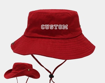 Embroidered Bucket hat Custom hat Hiking hat Custom Personalization Sun hat Camping hat Summer hat Travel sun hat 24040807
