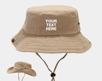 Embroidered Bucket hat Custom hat Hiking hat Custom Personalization Sun hat Camping hat Summer hat Travel sun hat 24040802