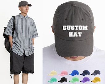 Custom Embroidered Hat Personalized Dad Cap Embroidery Logo baseball hat Bachelorette hats monogram caps Sorority hat Unisex Baseball Cap