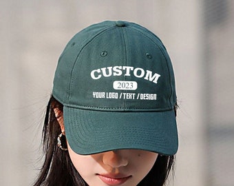 Custom Embroidered Hat Personalized Dad Cap Embroidery Logo baseball hat Your own text monogram Bachelorette Small business Unisex Cap