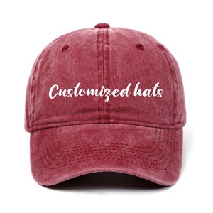 Chapeau brodé personnalisé Chapeau de papa personnalisé Broderie Logo casquette de baseball Bachelorette chapeaux monogramme casquettes Chapeau de sororité Casquette de baseball unisexe image 1