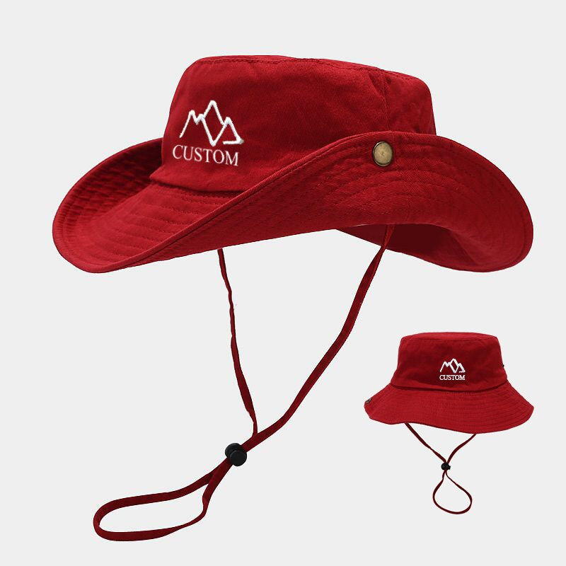 Cappello a secchiello da Safari classico con lavaggio in pietra Unisex cappello
