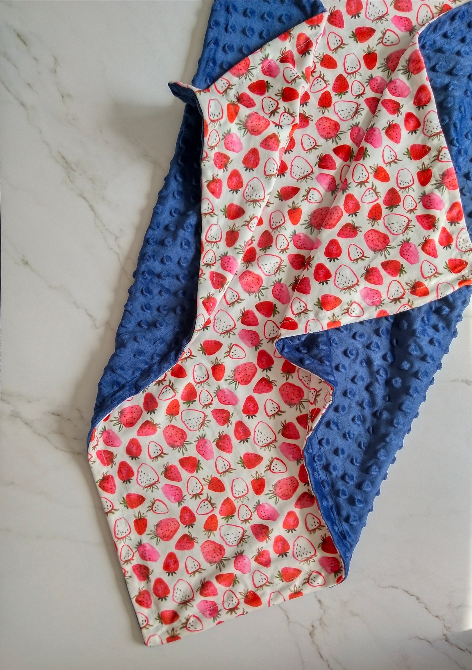 Branberry Bricks Baby Cot Blanket Orange/White main image 1