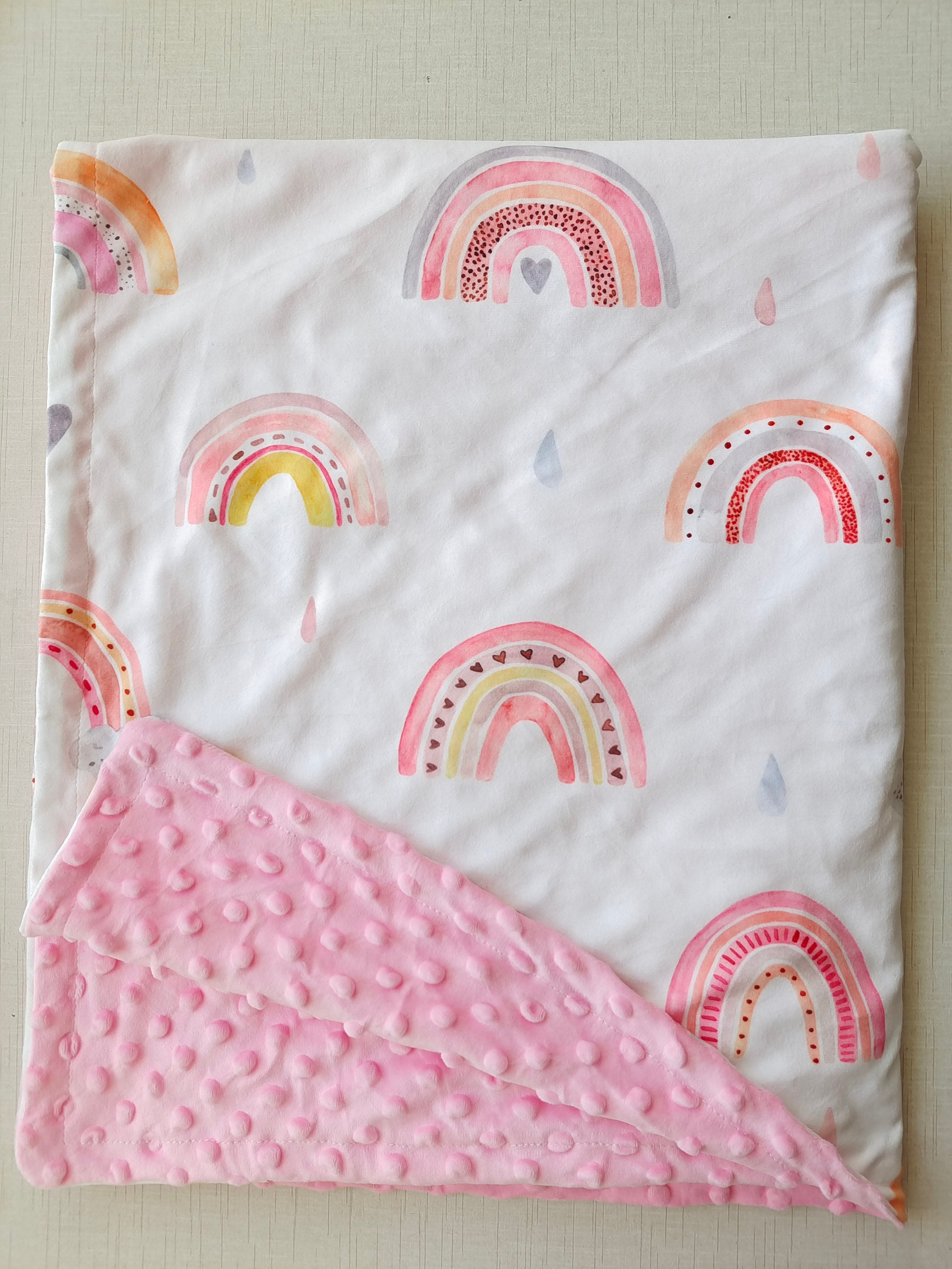 Personalized Baby Blanket Girl Rainbow Baby Girl Blanket Baby Etsy