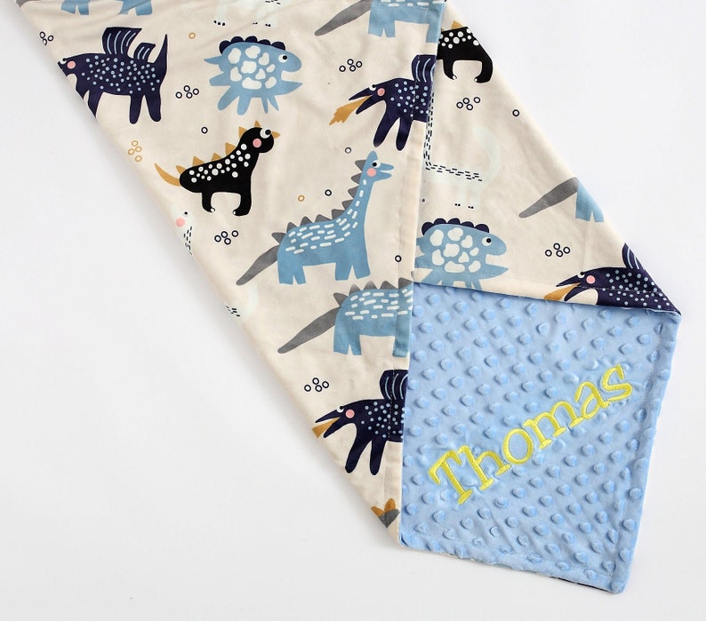 Personalized Dinosaur Baby Blanket Baby Boy Blanket Baby Etsy