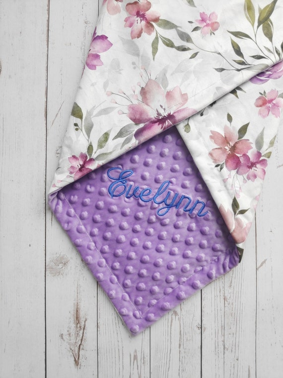 Personalized Baby Blanket Girl Baby Shower Gift Baby Name Etsy