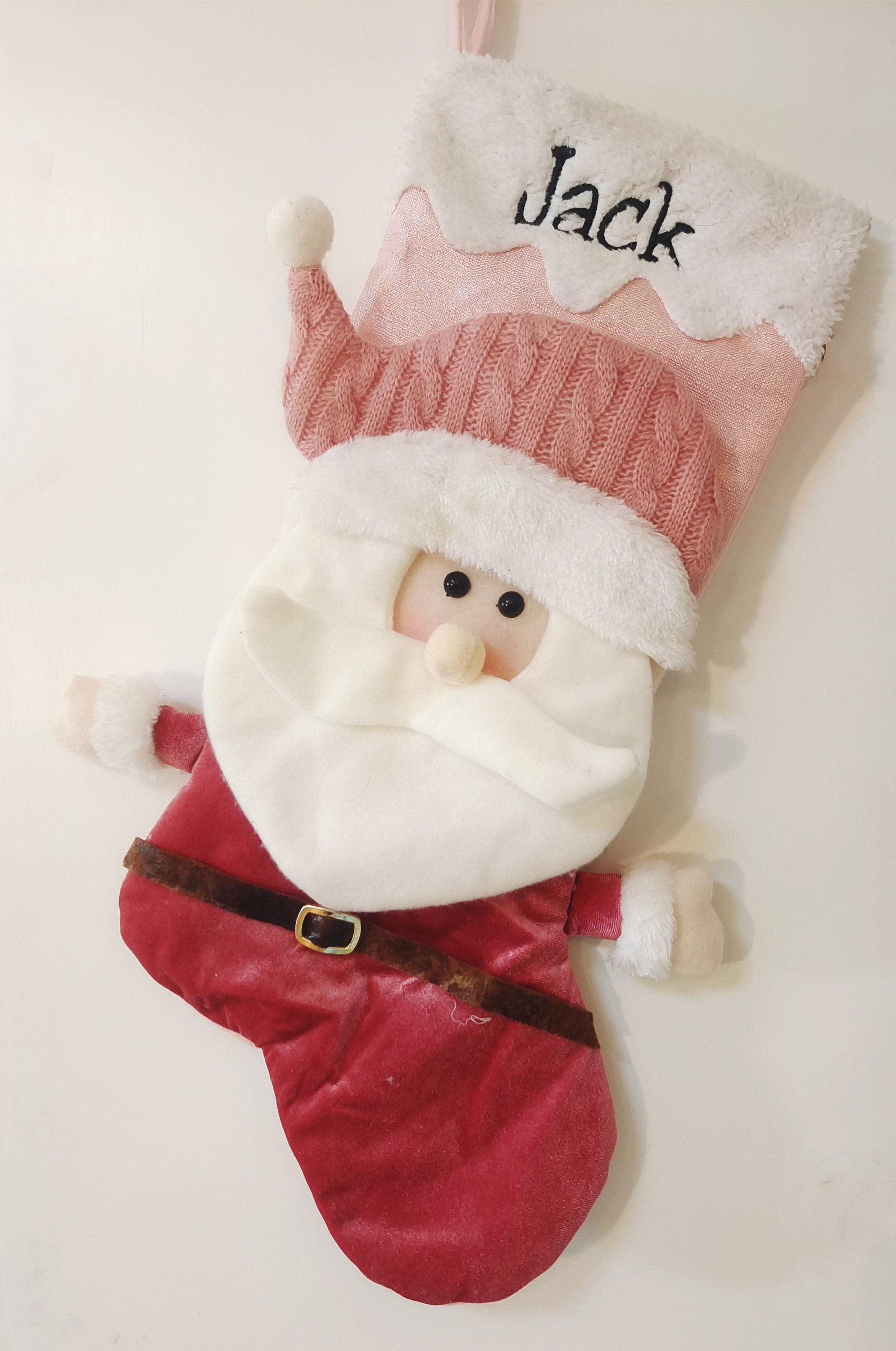 Personalized Christmas Stockings, Embroidered Names for Home Decoration Applique Santa Stockings, Family Christmas Gift, Monogram Stockings