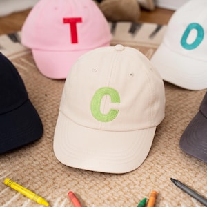 Custom Childrens Hat Embroidered Hat for Kids Personalized Single Initial Youth Baseball Cap children&#39;s Monogrammed Hat Name Hats 25080201