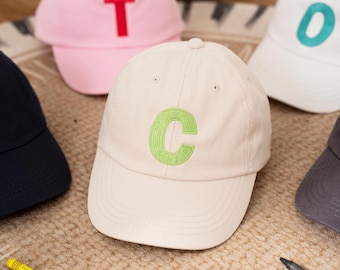 Personalized Children's Baseball Cap: Embroidered Initial Cotton Hat
