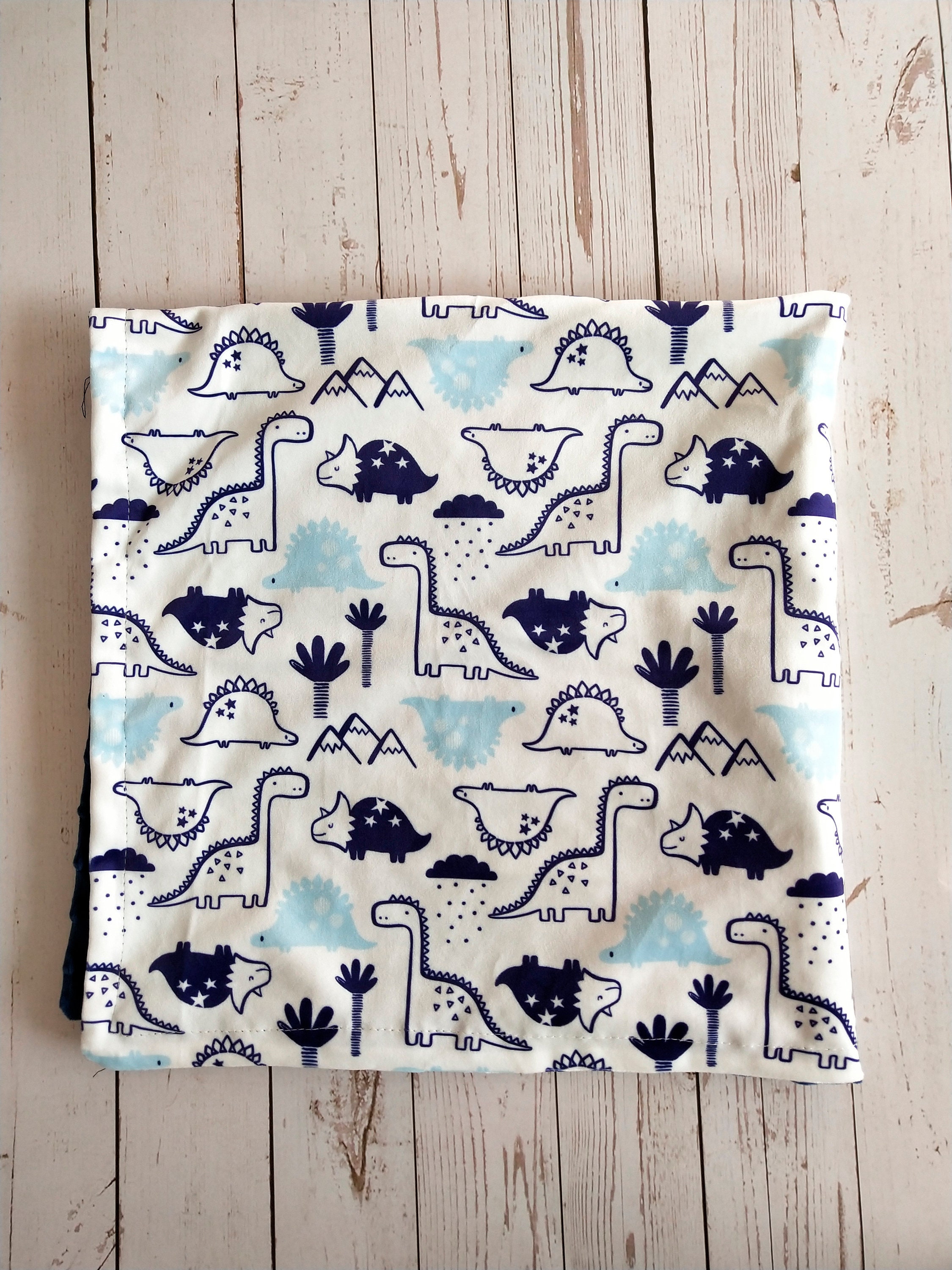 Baby Blanket Boy Personalized Dinosaur Embroidered Name Baby Etsy