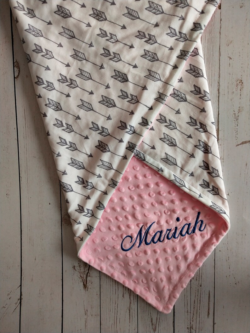 Personalized Baby Boy Blanket Navy Lovey Minky Baby Blanket Etsy