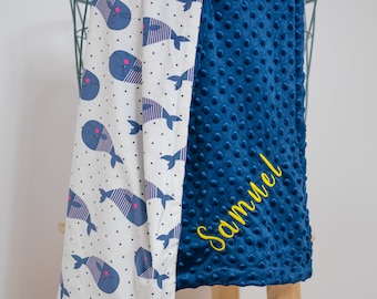 98 Cobertor de bebê personalizado azul marinho com bolinhas e bolinhas, cobertor bordado para bebê, cobertor com monograma e nome, cobertor para bebê, cobertor para receber