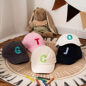 Kids Hat Custom Embroidered Hat for Kids Personalized Single Initial Youth Baseball Cap children&#39;s Monogrammed Hat Name Hats 25080301