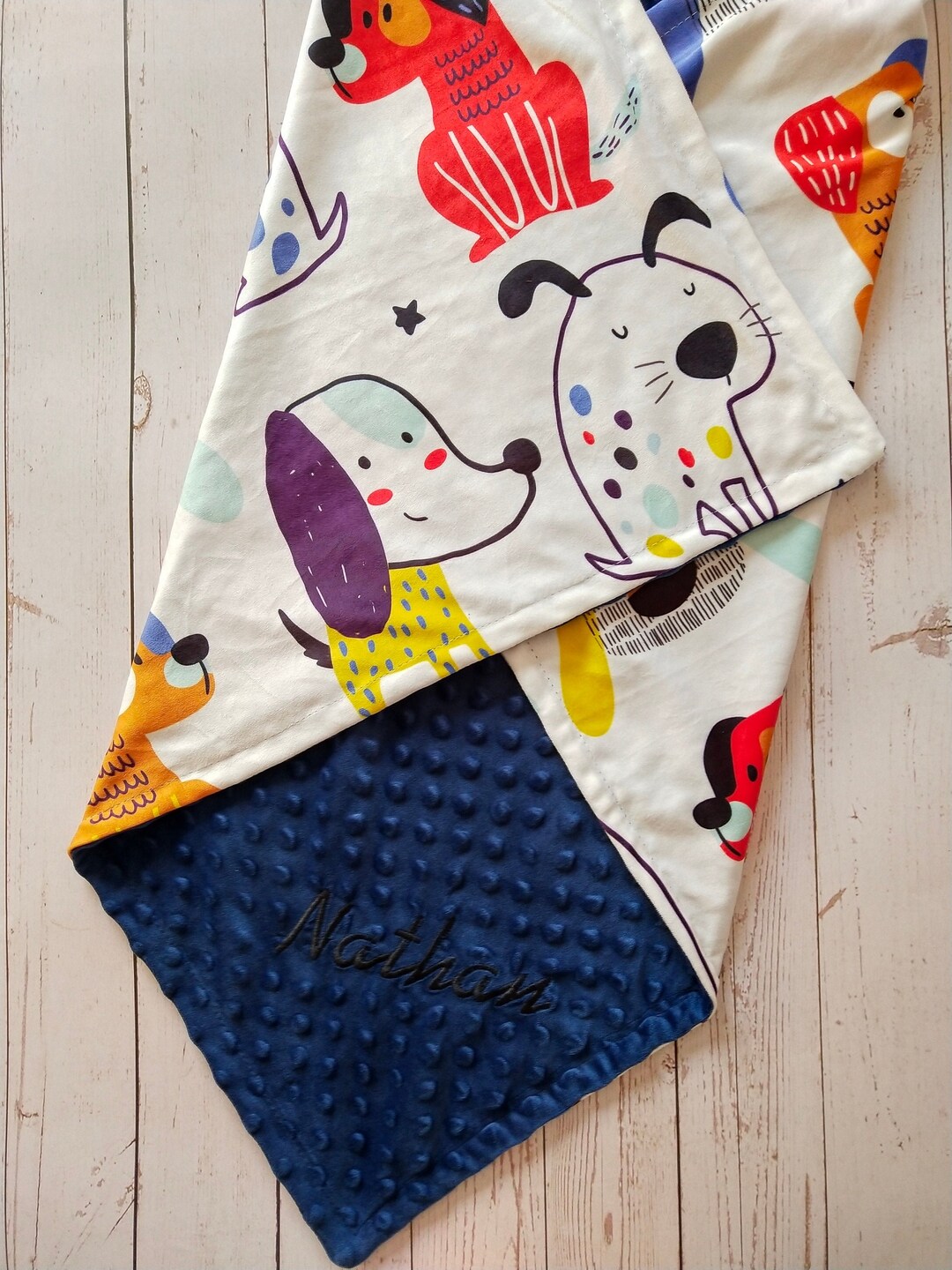 Personalized Blanket Boy Baby Dog Blanket Pet Blanket Baby Shower Gift