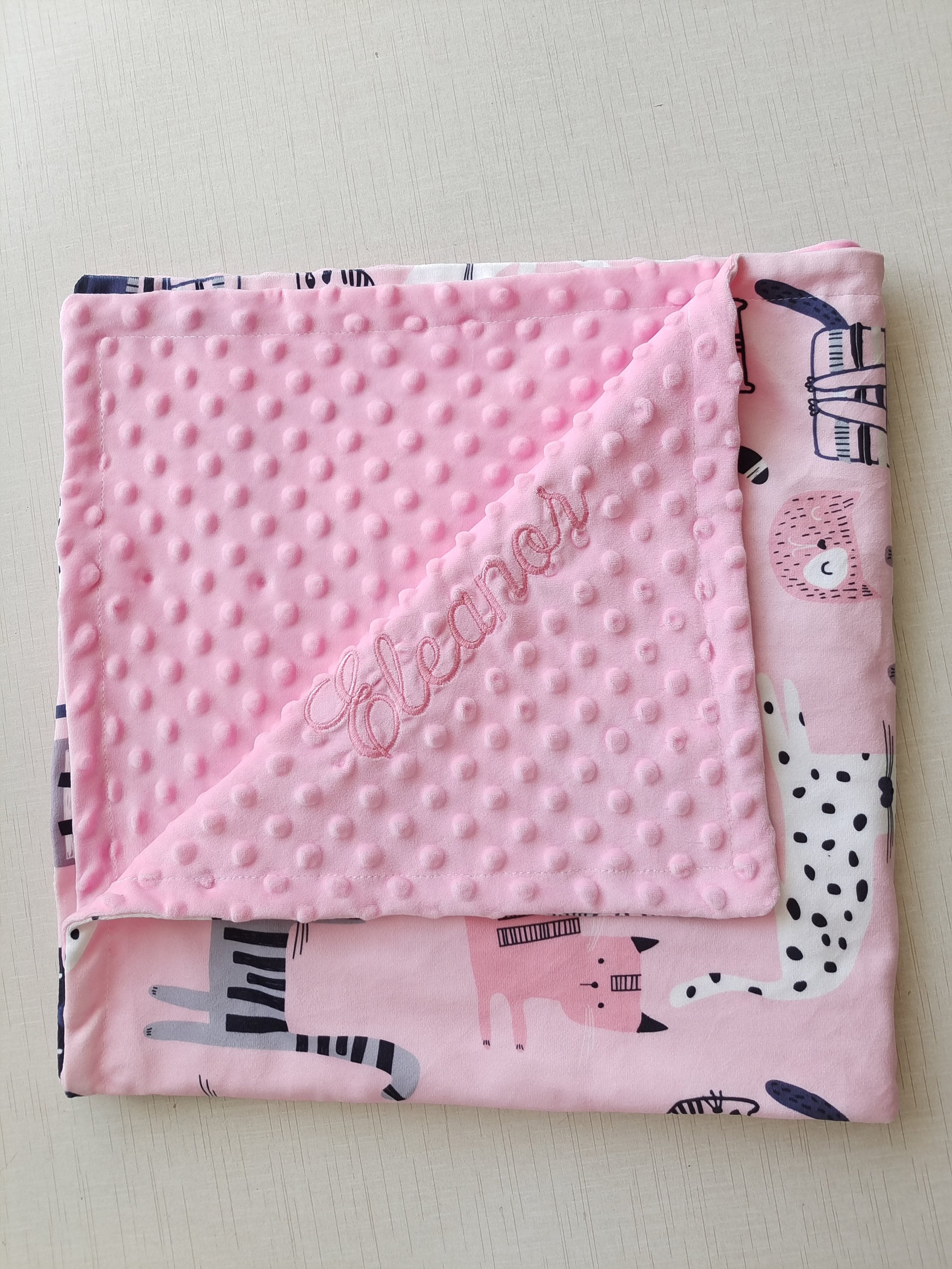 Baby Blanket Girl Personalized Baby Girl Blanket Playing Etsy