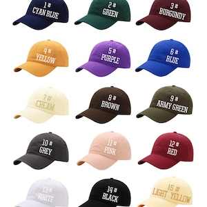 Embroidered Hat Personalized Dad Cap Embroidery Logo Baseball Hat ...