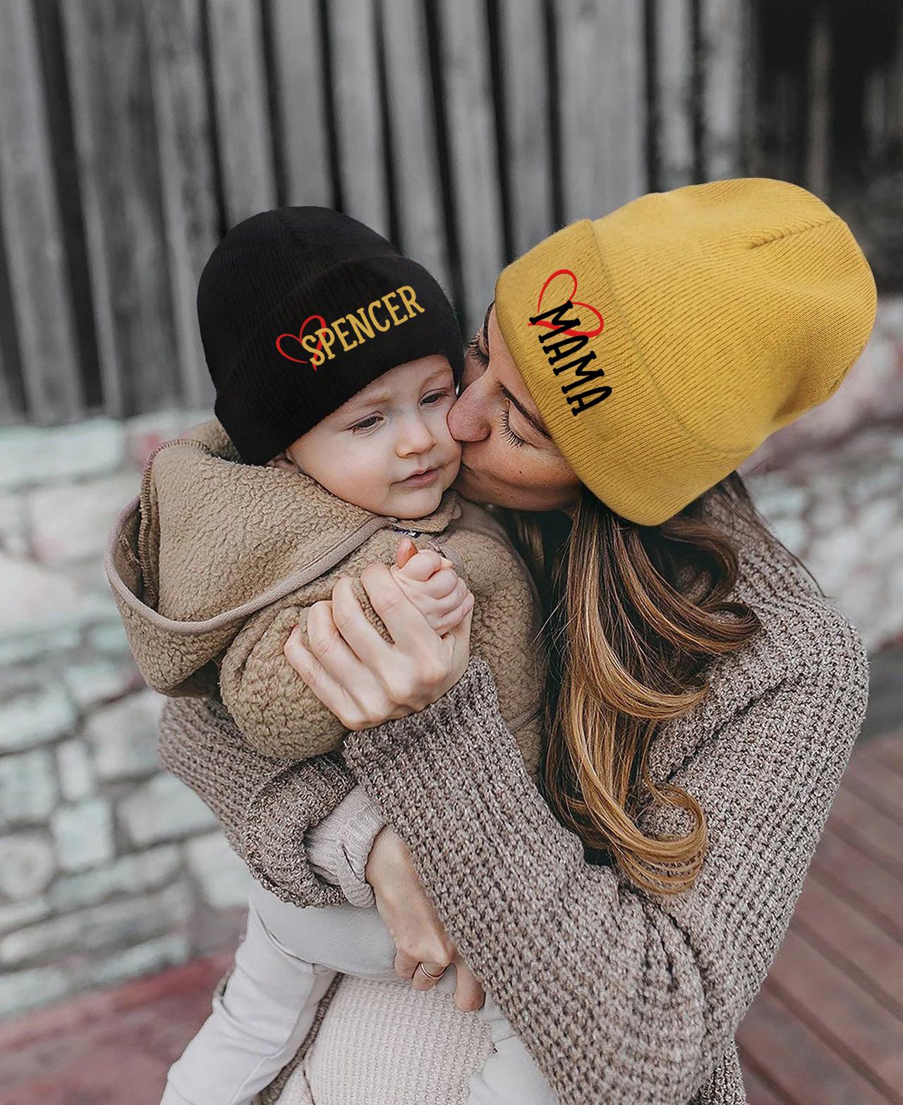 Personalized Embroidered Beanie, Custom Baby Kids Adult Hat  display picture 1