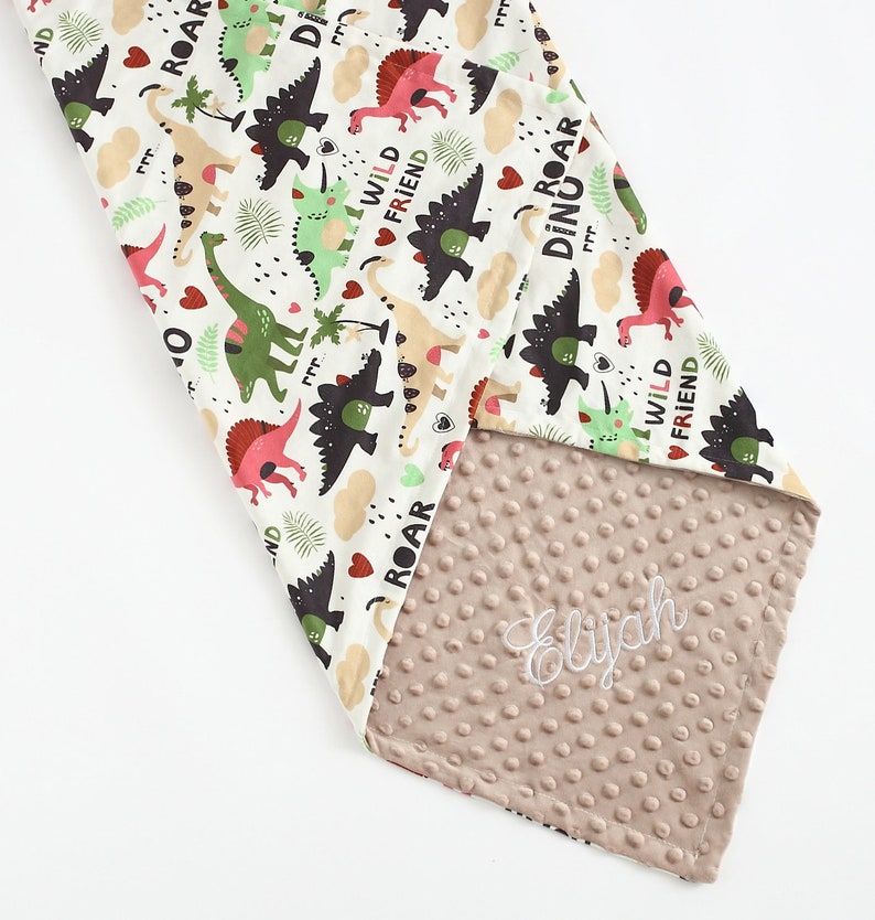 Baby Blanket Personalized Dinosaur Baby Boy Blanket Etsy