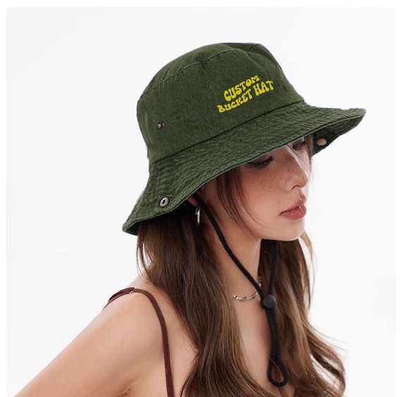 Embroidered Bucket hat Custom hat Hiking hat Custom Personalization Sun hat Camping hat Summer hat Travel sun hat 24042201