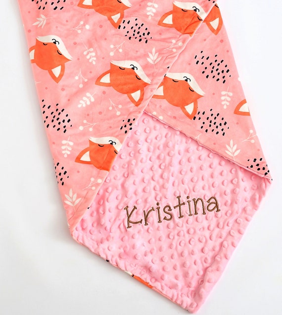 personalized baby girl blankets