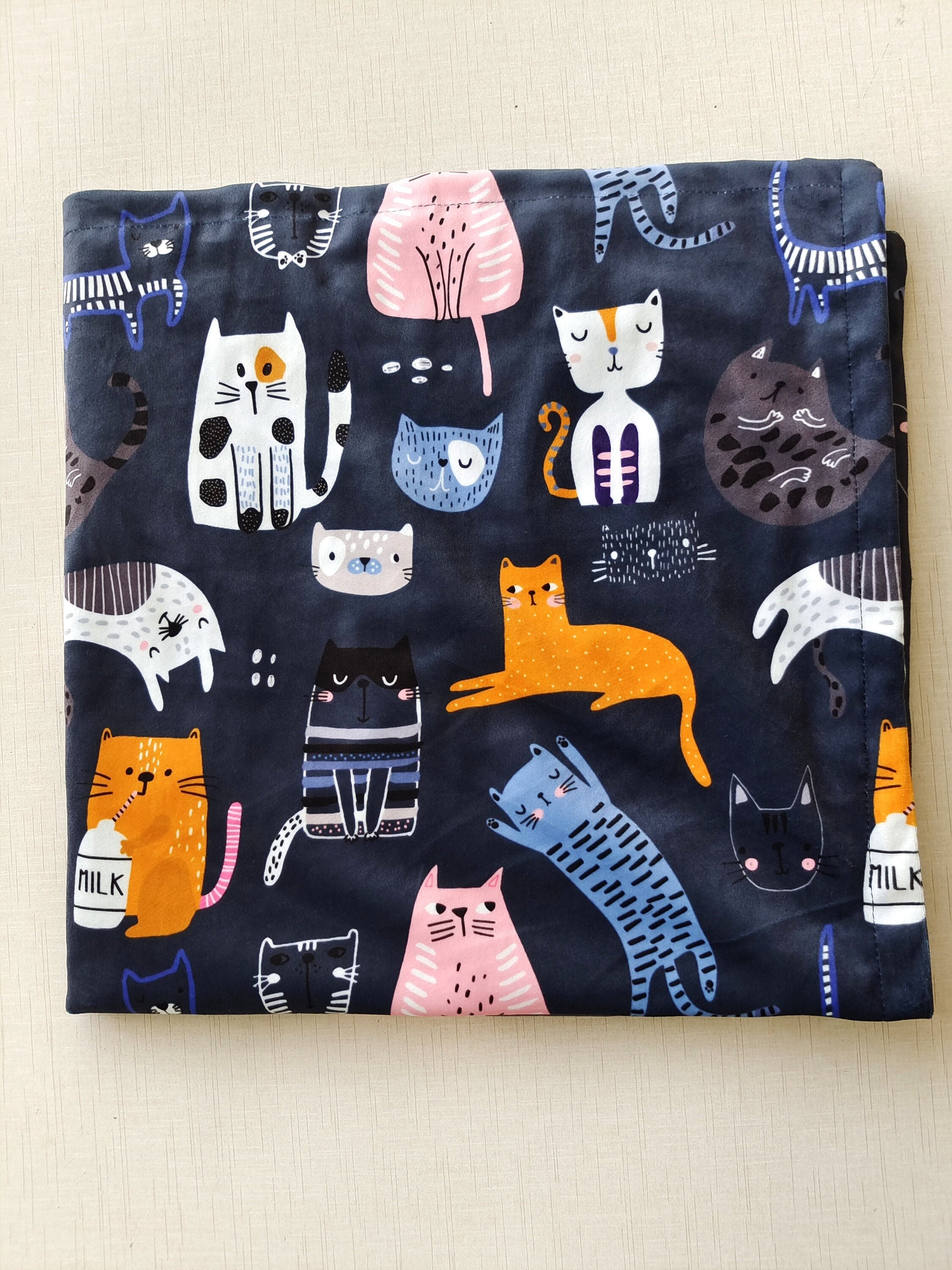 Cat Blanket Pet Blanket Personalized Baby Blanket Navy Kitten Etsy