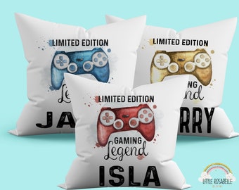 Personalised Gamer Cushion, Gamer Gift, Christmas Gift