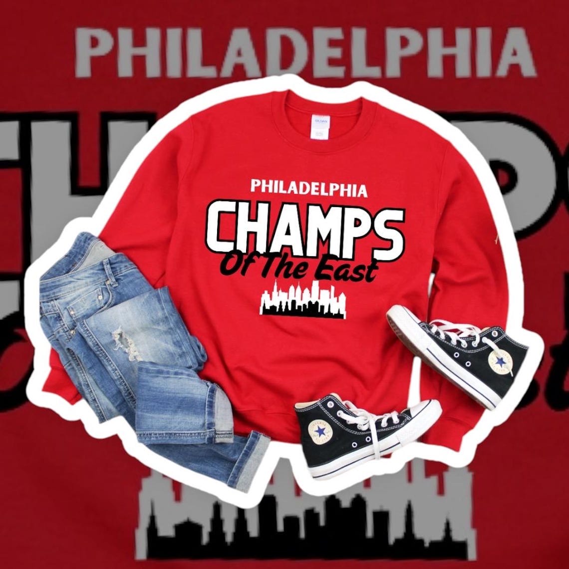 Phillies Champs of the East Crew Etsy