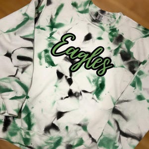 Sudadera con cuello redondo tie-dye de los Eagles