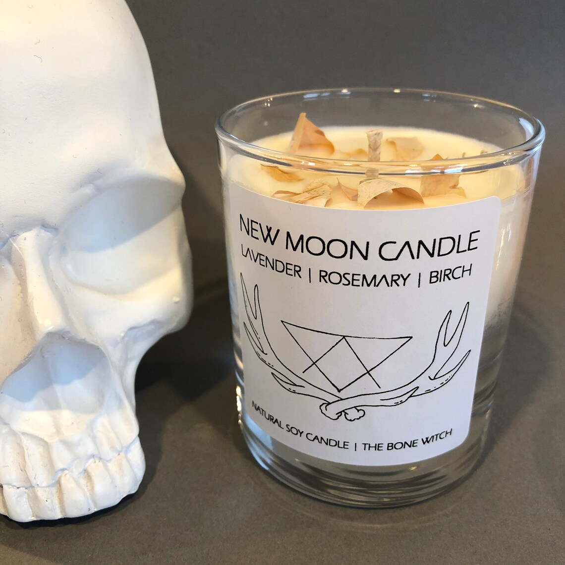New Moon Candle / Ritual Candle / Soy Wax Candle / Fragranced Etsy