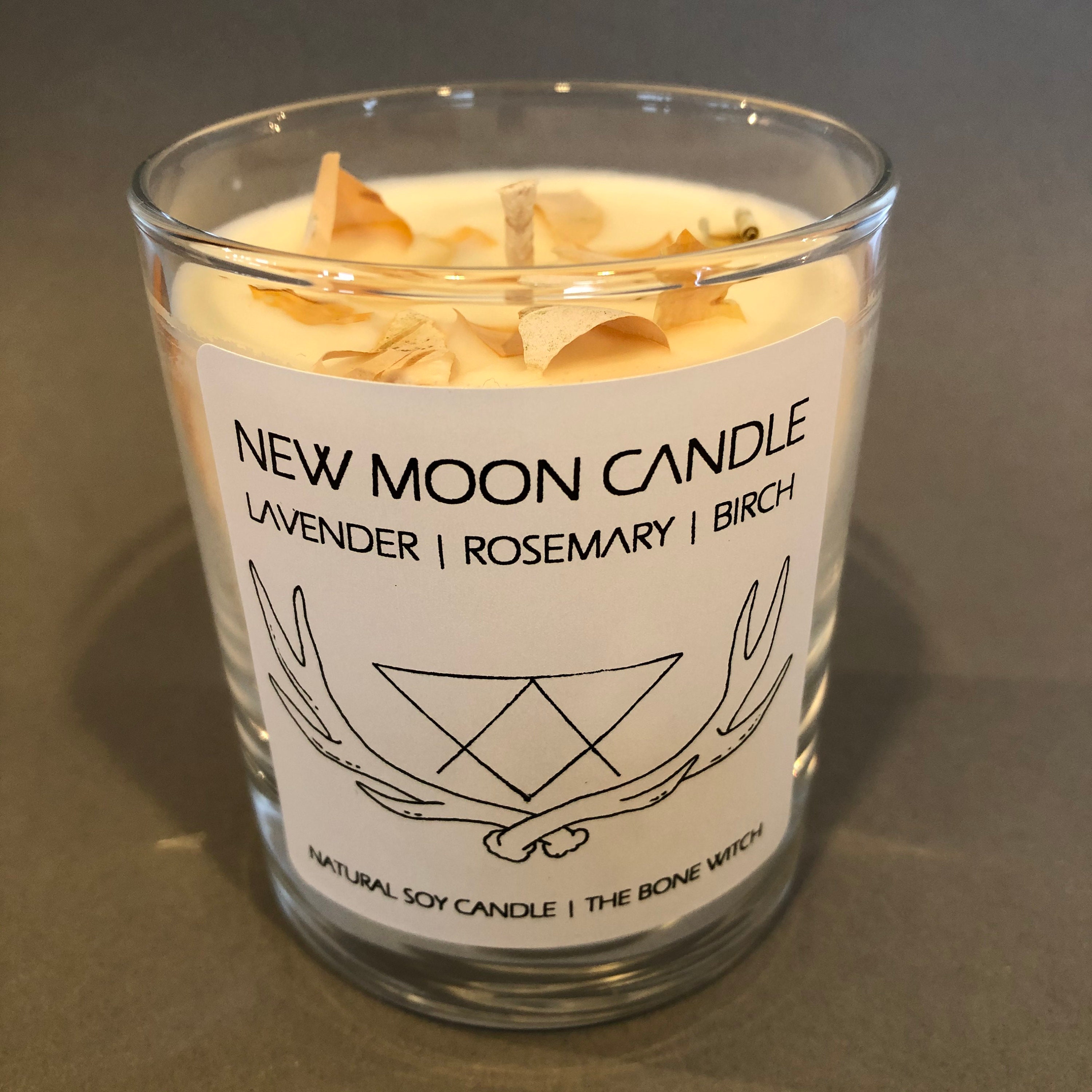 New Moon Candle / Ritual Candle / Soy Wax Candle / Fragranced Etsy