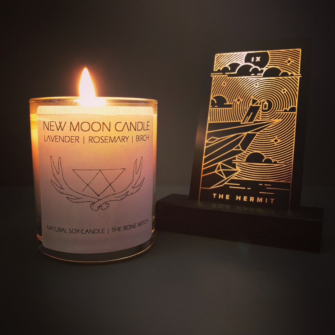 New Moon Candle / Ritual Candle / Soy Wax Candle / Fragranced Etsy