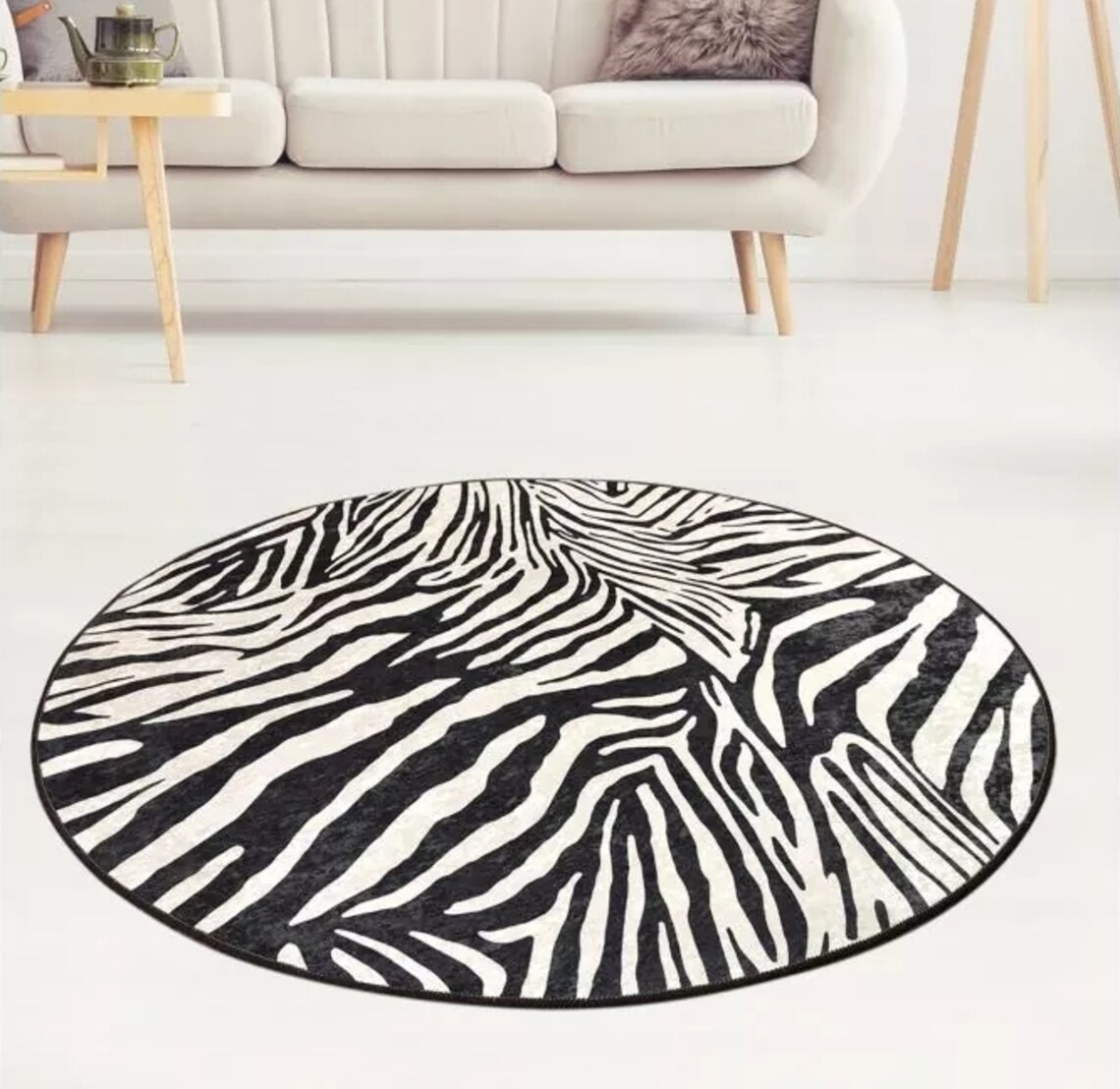Versace Circle Rug Round Area Rug Living room Rug Area Rug Etsy