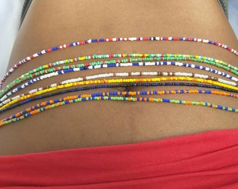 Waistbeads,waist chain,African waist beads,stomach beads,summer beads,belly chains,belly beads, waist jewelry, waist beads for weight loss