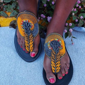 ON SALE! African sandals, Bohemian sandals, Maasai sandals, sandals for women, African beaded sandals, gift for her, summer sandals