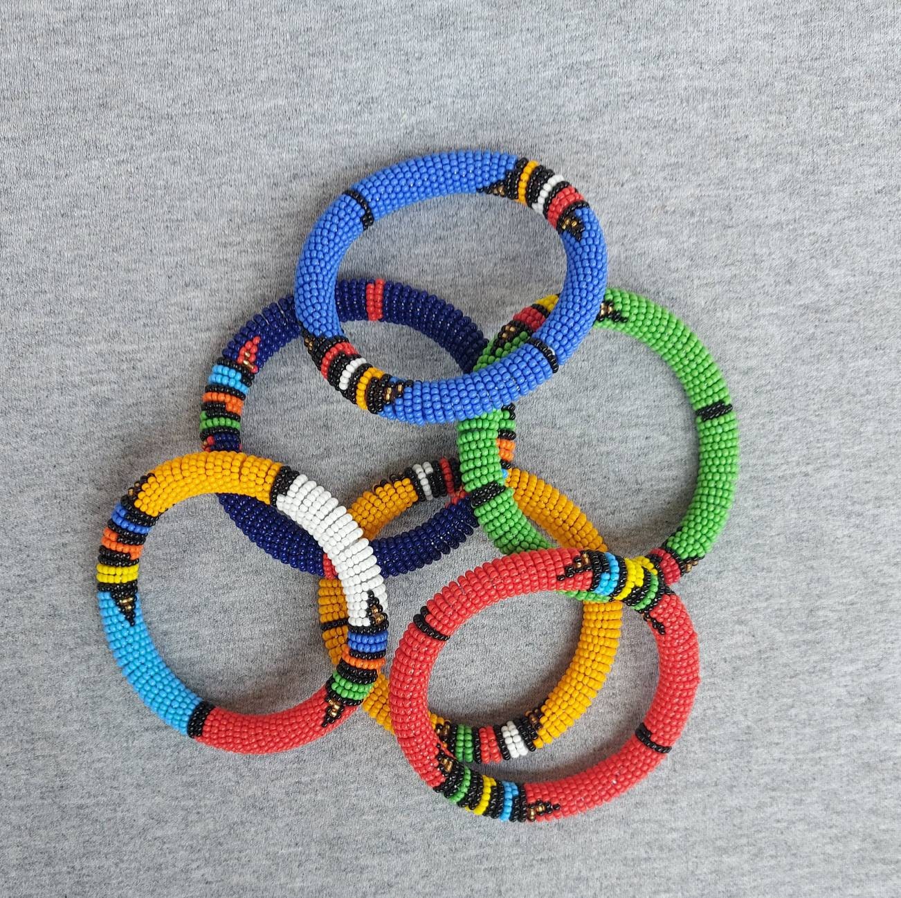 Pulseras zulú pulseras con cuentas de Kenyan pulseras Etsy