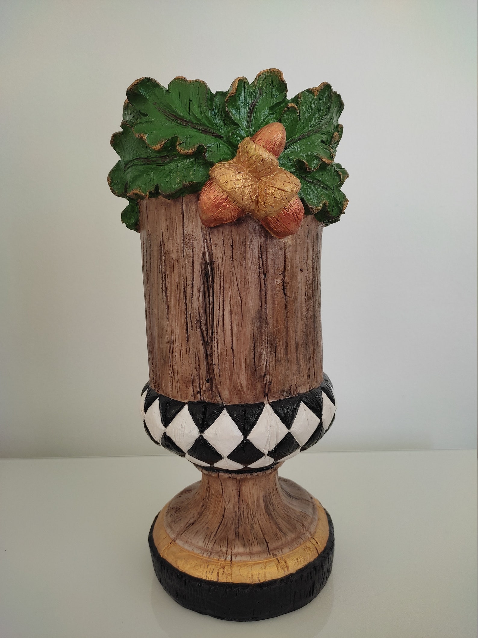 ACORN Detail Vase Custom Painting 33 x 16 x 16 cm Home Etsy