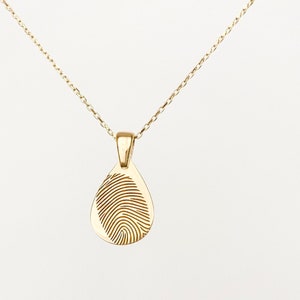 Actual Fingerprint Necklace-Personalized Fingerprint Jewelry, Necklaces for Women, Personalized Gift, Memorial Gift, Sentimental Gifts