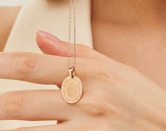 Actual Fingerprint Necklace-Personalized Fingerprint Jewelry, Personalized Gifts, Memorial Gift, Unique Handmade Jewelry