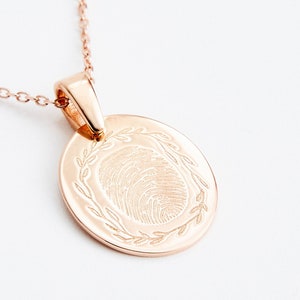 Actual Fingerprint Necklace Memorial Sterling Silver - Personalized Jewelry, Personalized Gifts, Memorial Gift, Unique Gifts