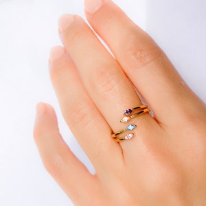 Personalized Family Birthstone Ring For Mom, Mothers Ring,Personalized Gifts for Her, Gifts for Women, Birthstone jewelry, Rings for Women