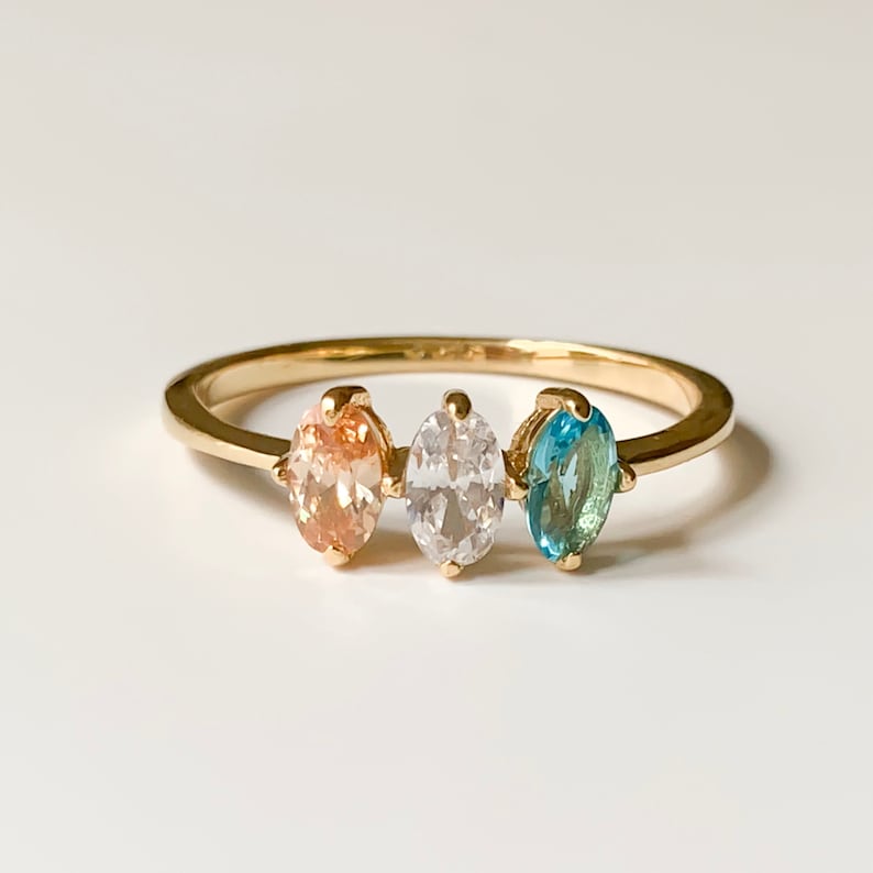 birthstone ring which is personalized, custom. push gift ideas