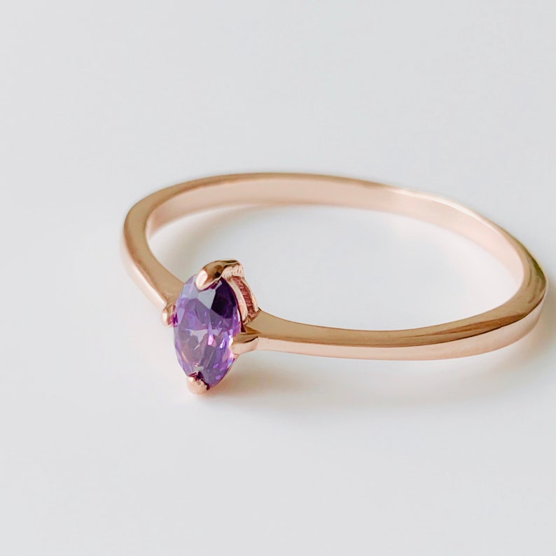 Personalized Bridesmaid Gift Personalized Jewelry Custom Birthstone Ring Gifts For Her,Rings Gifts for Women Amethyst Ring